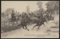 « Le lieutenant de dragons Bruyant avec 7 hommes charge 27 Uhlans, tue l'officier pendant que ses hommes tuent et font prisonnier le reste de la troupe » (août 1914).