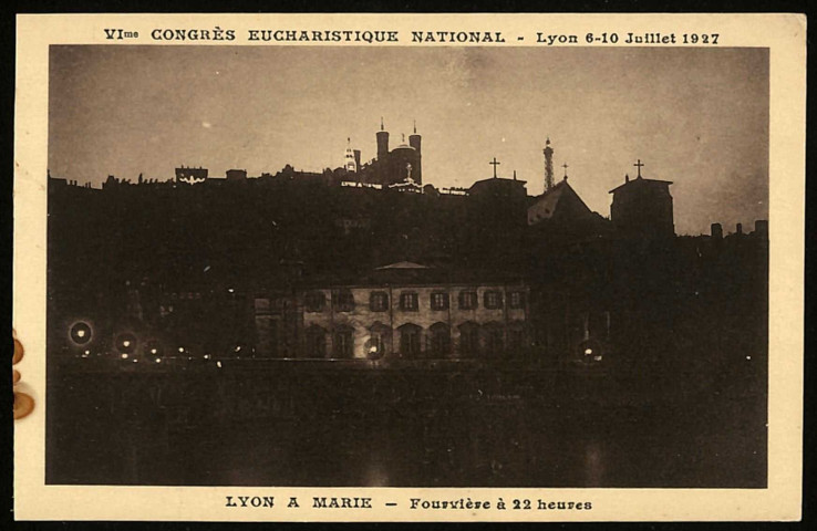 Lyon à la mairie - Fourvière à 22h.