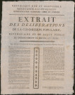 Extrait des délibérations de la Commission populaire, républicaine et de salut public du Département de Rhône et Loire, le 11 juillet 1793, l'An second de la République française.