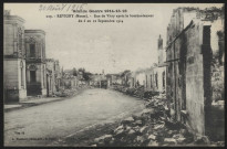 Revigny. Rue de Vitry après le bombardement du 6 au 12 septembre 1914.