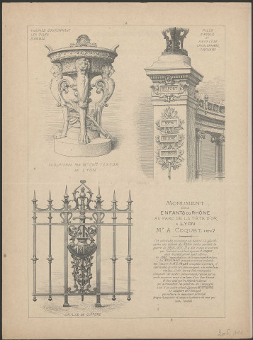 Monument des Enfants du Rhône au parc de la Tête d'Or à Lyon.