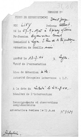 LIVY Daniel Georges Albert