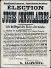 Election des juges consulaires. Avis du dépôt des listes électorales (18 octobre 1902).