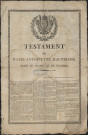 Testaments de Louis XVI et de Marie-Antoinette.