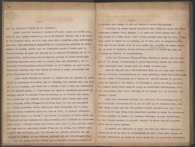 Registre des comptes rendus.