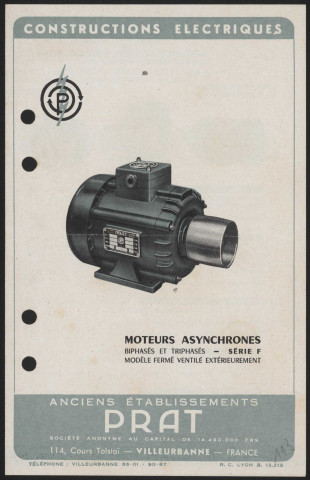 Anciens établissements Prat constructions électriques - Villeurbanne.