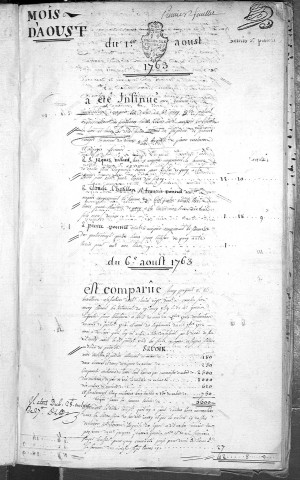 1er août 1763-16 janvier 1766.