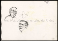 De profil avec Paul Vuillard et Jacques Vergès.