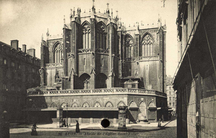 Lyon. Abside de l'église Saint-Nizier.