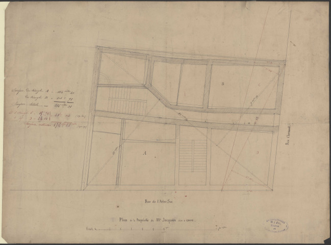 Plans de l’immeuble, vers 1863.