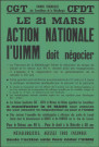 Manifestation contre l’Union des Industries et Métiers de la Métallurgie par les Unions syndicales des travailleurs de la métallurgie, 38x55 cm, Couleur.