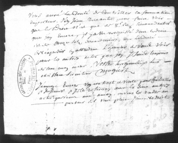 Pièces annexes aux registres d'insinuation.