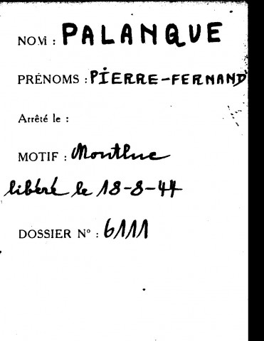 PALANQUE Pierre-Fernand