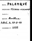 PALANQUE Pierre-Fernand