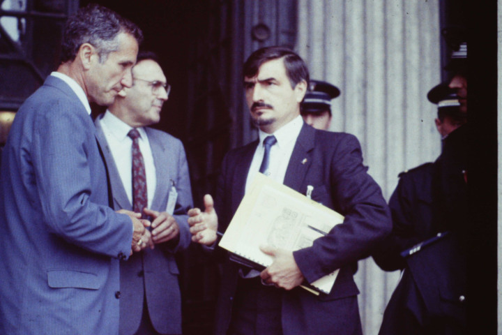 Commissaire principal Guy Hézard et Jacques Serra, directeur départemental de la sécurité publique (DDSP).