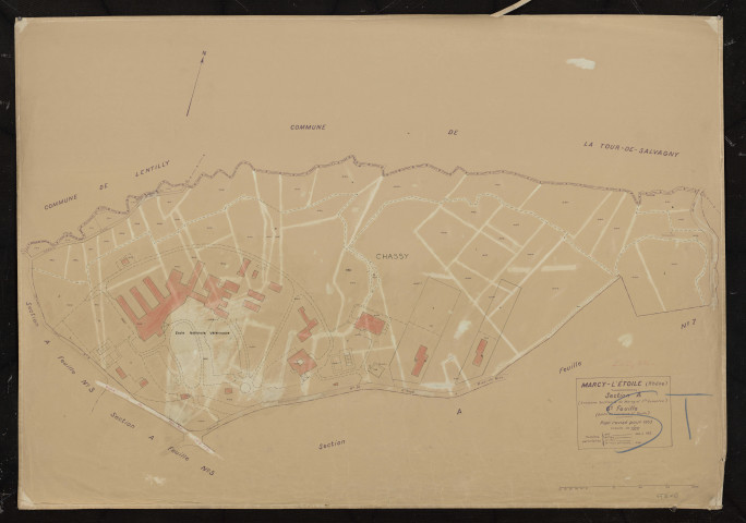 Section A (ancienne section A de Marcy et Sainte Consorce) 6e feuille (partie de l'ancienne 2e feuille).