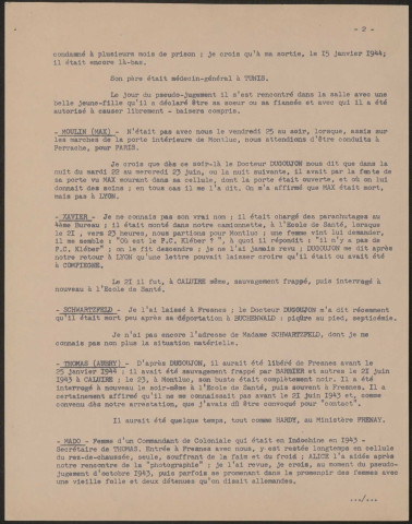 Affaire de l'État-Major des MUR (Caluire 21 juin 1943) appelée par la Gestapo "Affaire FLORA".