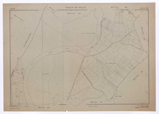 Section AD. Feuille renouvelée pour 1967. 2e édition pour 1979.