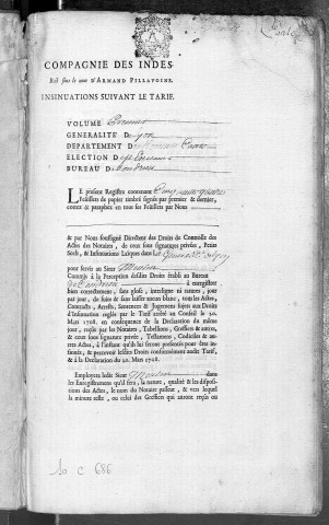25 novembre 1722-26 janvier 1727.