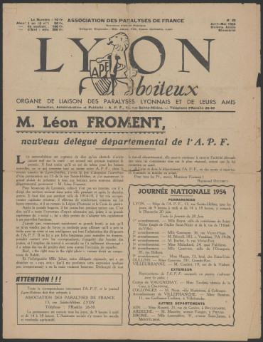 Articles de presse regroupés par L. Froment et sa famille.