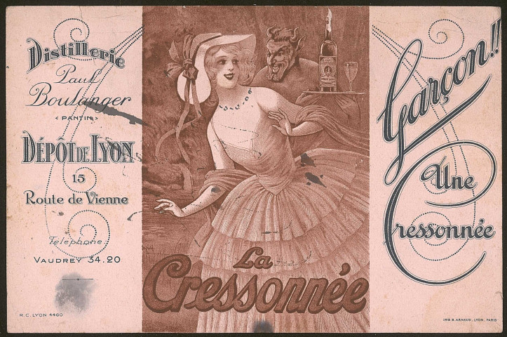 "La Cressonnée" - Distillerie Paul Boulanger - Lyon.