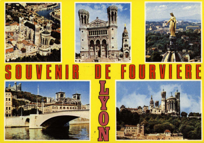 Lyon. Souvenirs de Fourvière. Vues multiples en mosaïque.