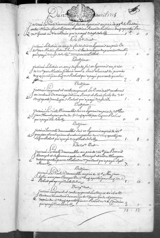 12 avril 1715-18 février 1717.