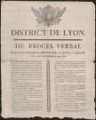 Du procès-verbal de la séance du conseil du District de Lyon, en date du 30 septembre 1790.