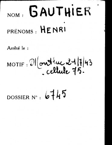 GAUTHIER Henri