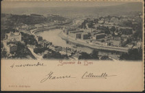 Lyon. Vue d'ensemble de la ville et de la Saône.
