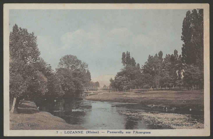 Lozanne - Passerelle sur l'Azergues.
