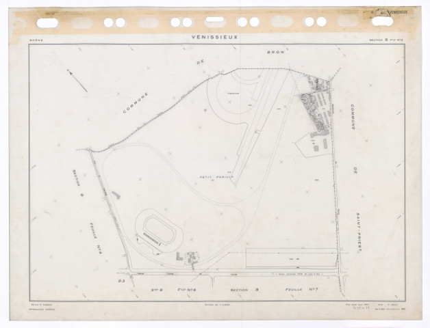 Section B feuille n°5. Plan établi pour 1950. 3e édition à jour pour 1979.