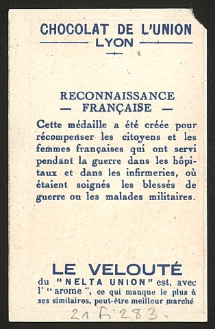 n° 10 - Reconnaissance française.
