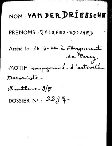 VANDERDRIESSCHE Jacques Edouard