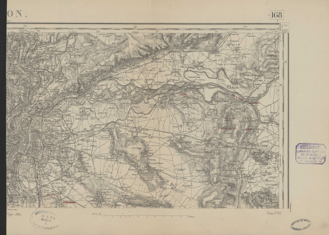 Cartes d'état-major de 1889.