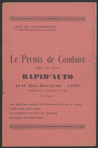 École de conduite Rapid'Auto - Lyon.