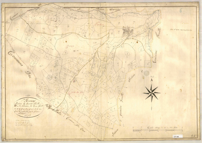 Section C dite de Pardon, feuille n°2 (parcelles 82-440).