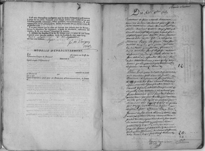 30 octobre 1767-2 janvier 1774.