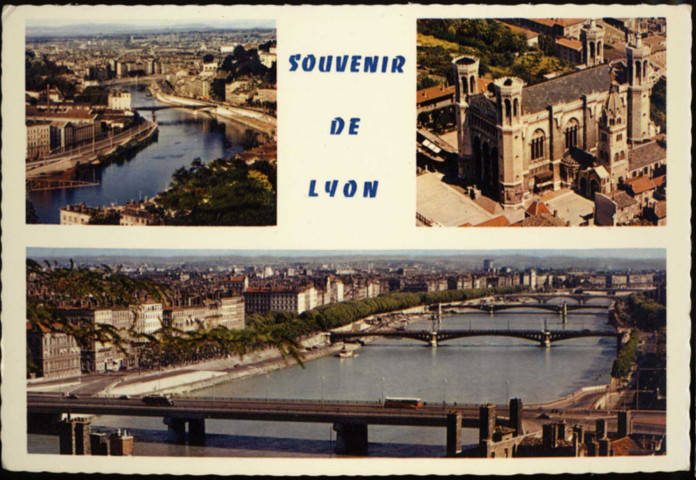 Lyon. Vues multiples en mosaïque.