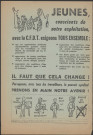 Adresse aux jeunes travailleurs par la Revue Syndicalisme de la CFDT, 21x29,7 cm, Couleur.