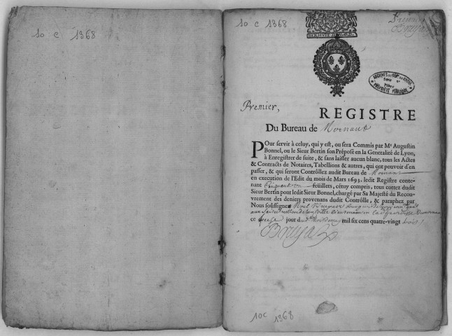 15 mai 1693-31 décembre 1693.