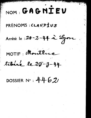 GAGNIEU Claudius