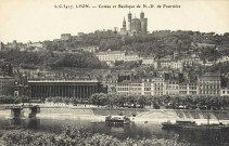 Lyon. Coteau et basilique de Notre-Dame de Fourvière.