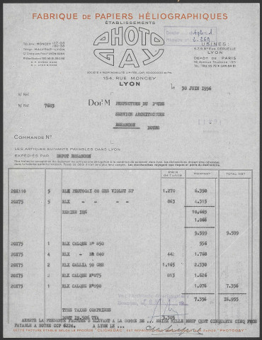 Imprimeries et papeteries - Lyon.