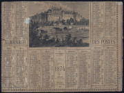 Almanach des Postes 1874.