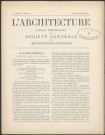 L'Architecture, journal hebdomadaire de la Société Centrale des Architectes français - 17e année - n° 49 (décembre 1904).