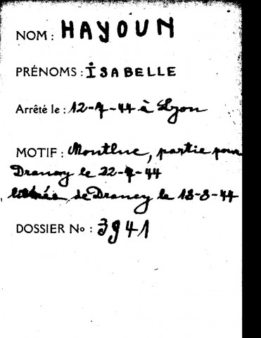 HAYOUN Isabelle Marguerite (née FLEURET)