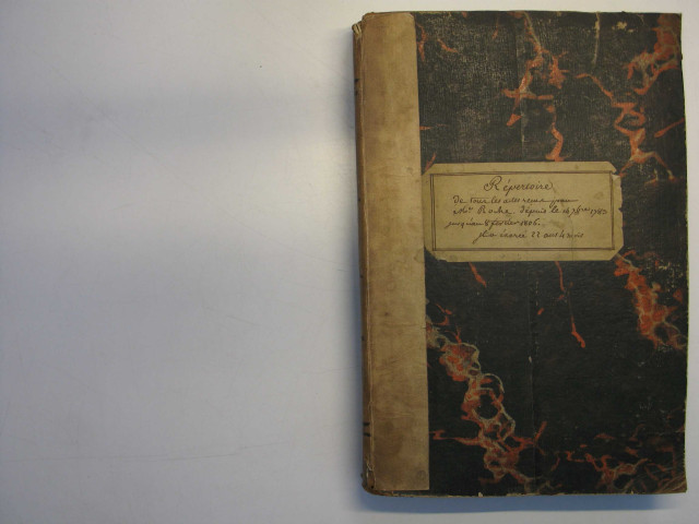 Répertoire chronologique des actes