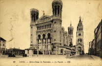 Lyon. Notre-Dame de Fourvière, la façade.