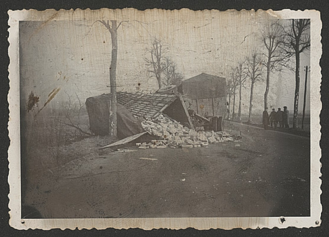 Sur les lieux des accidents.